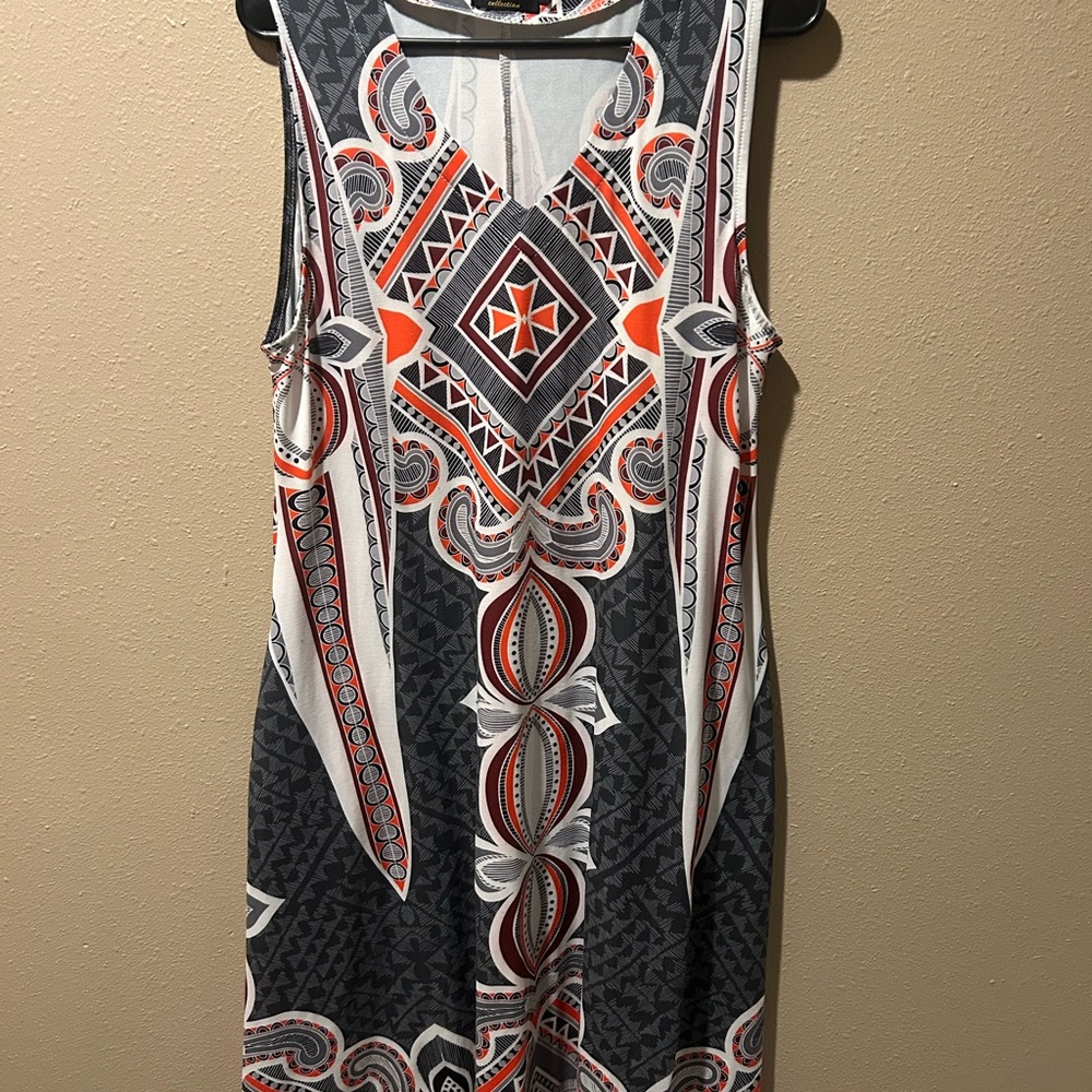 Geometric‎ Sleeveless Dress